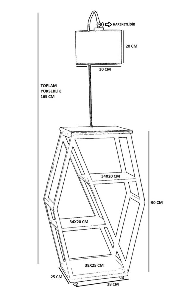 SEMBOL YANIK LAMBADER SİLİNDİR HASIR BORDO ABAJURLU