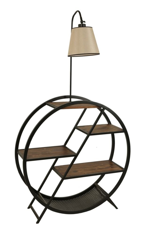 PLÜTON CEVİZ LAMBADER PRAMİT AÇIK HASIR ABAJURLU