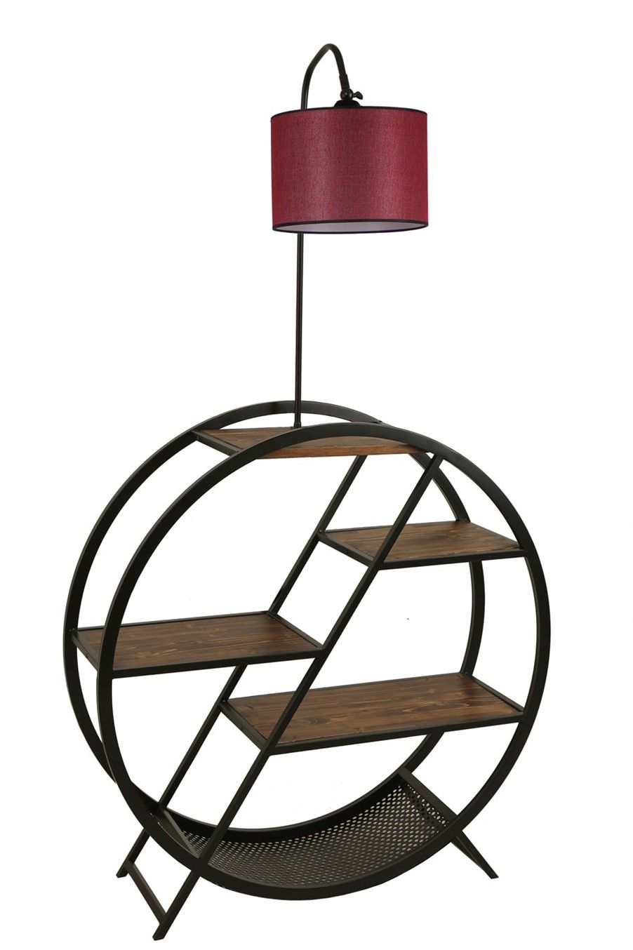 PLÜTON CEVİZ LAMBADER SİLİNDİR HASIR BORDO ABAJURLU