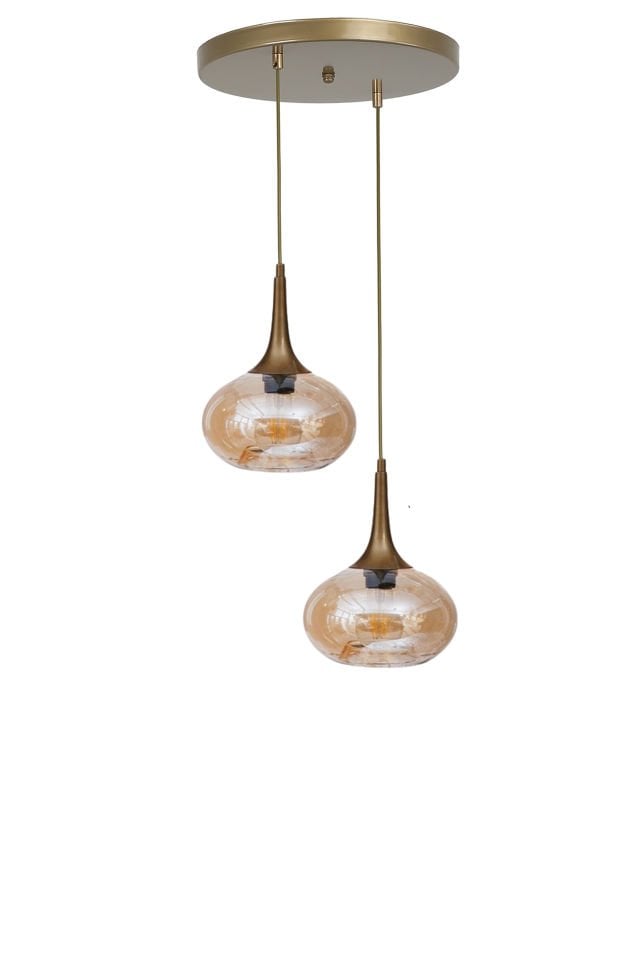 ZARA 2 Lİ TEPSİLİ ESKİTME BAL CAMLI SARKIT