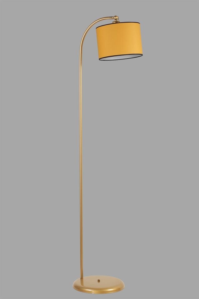 AZRA ESKİTME SİLİNDİR HARDAL ABAJURLU LAMBADER