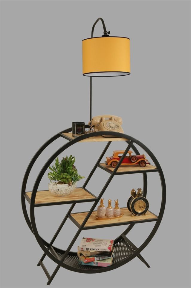 PLÜTON YANIK LAMBADER SİLİNDİR HARDAL ABAJURLU