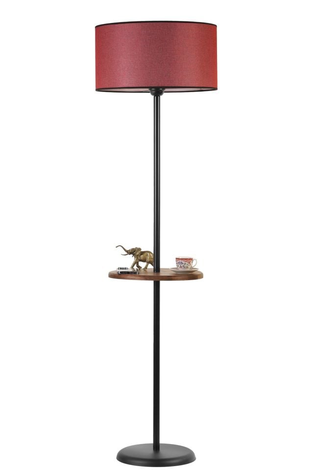 MERCAN SİYAH SEHPALI SİLİNDİR HASIR BORDO LAMBADER