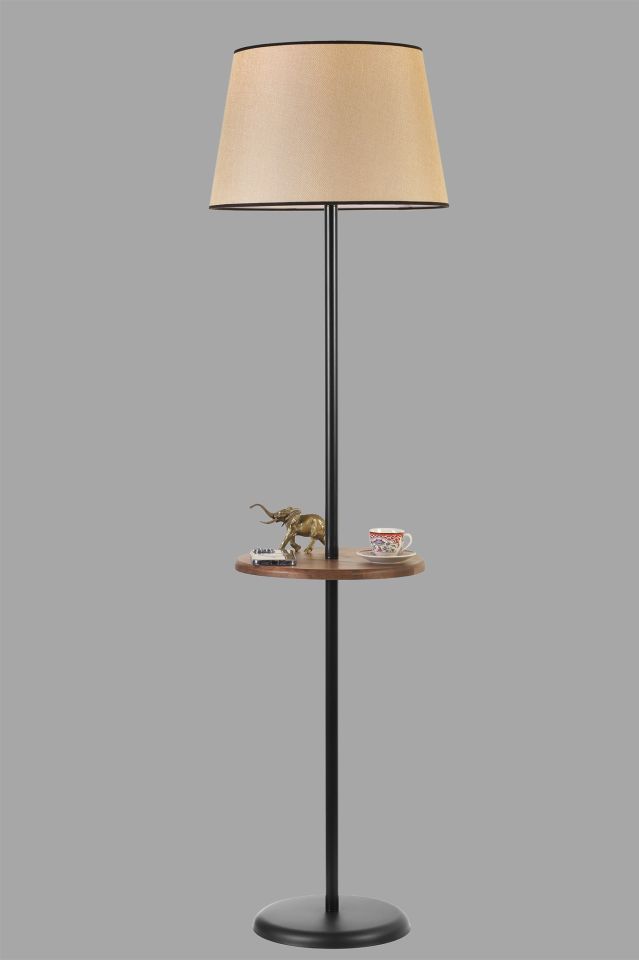 MERCAN SİYAH SEHPALI PRAMİT AÇIK HASIR LAMBADER