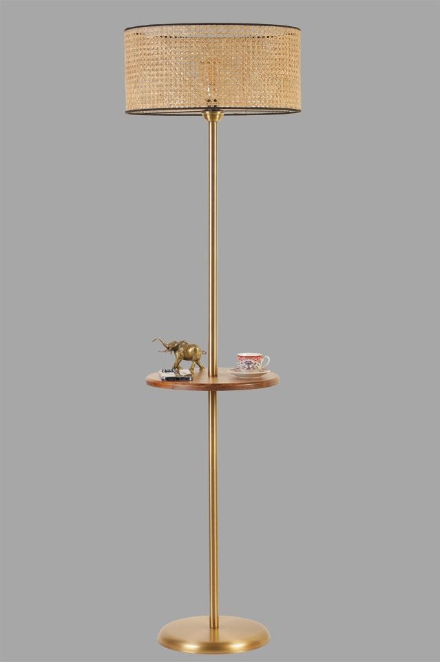 MERCAN ESKİTME SEHPALI SİLİNDİR RATTAN LAMBADER