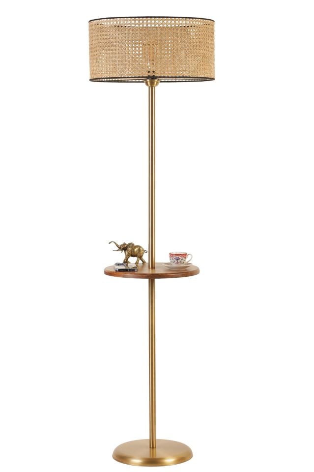 MERCAN ESKİTME SEHPALI SİLİNDİR RATTAN LAMBADER