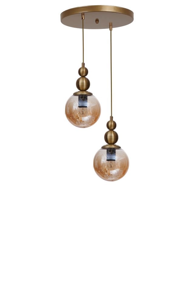 YAREN 2 Lİ TEPSİLİ ESKİTME BAL CAMLI SARKIT