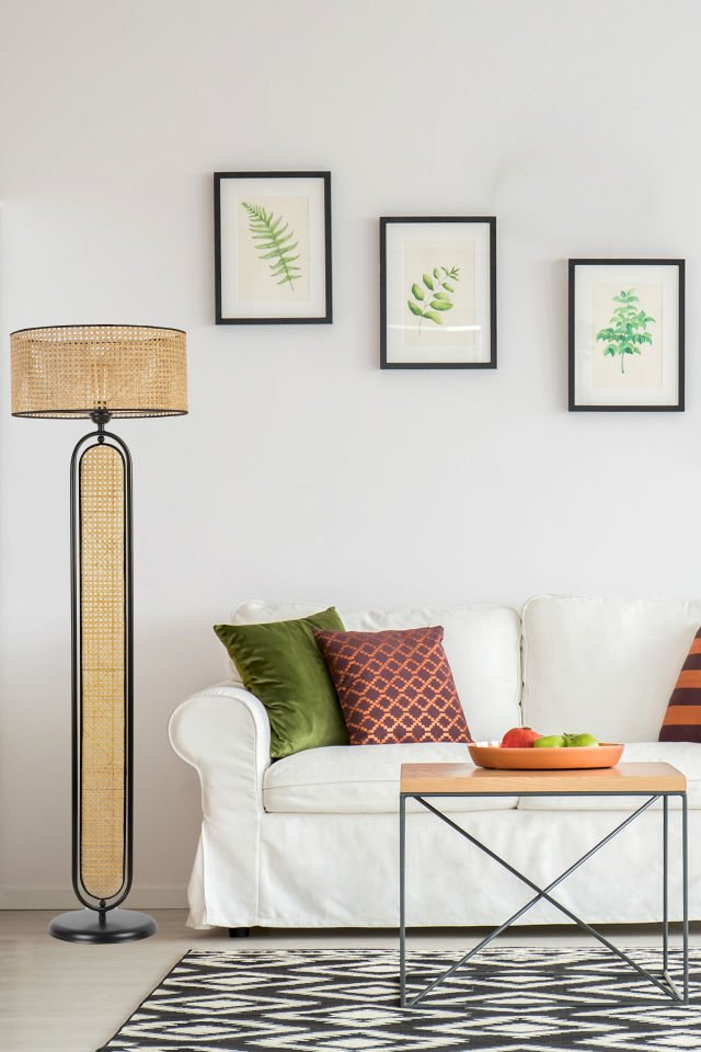 BELİNDA SİYAH SİLİNDİR RATTAN LAMBADER