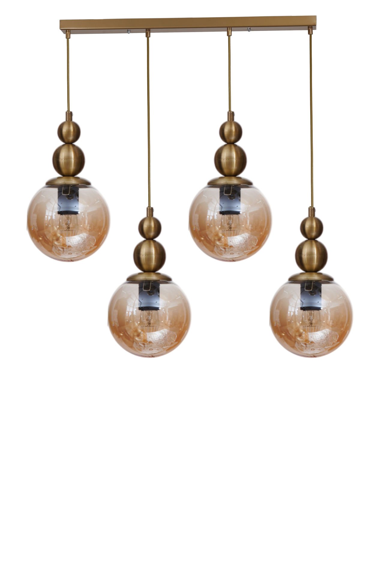 YAREN 4 LÜ SIRALI ESKİTME BAL CAMLI SARKIT