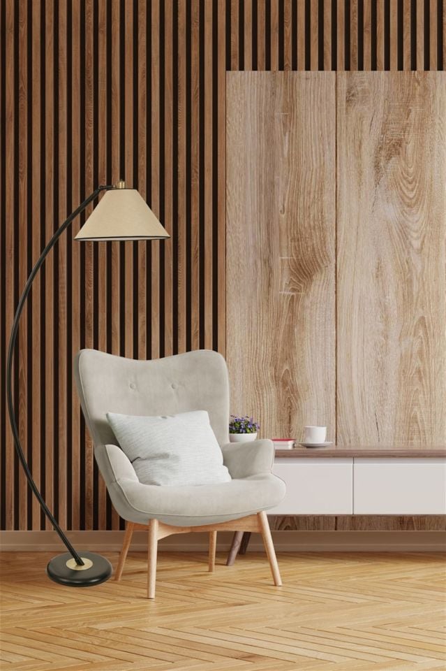 HİLAL SİYAH LAMBADER AÇIK HASIR ABAJURLU