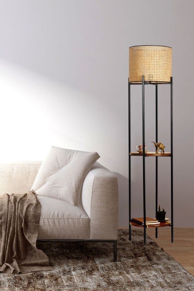 VEGA SİYAH RATTAN BAŞLIKLI LAMBADER