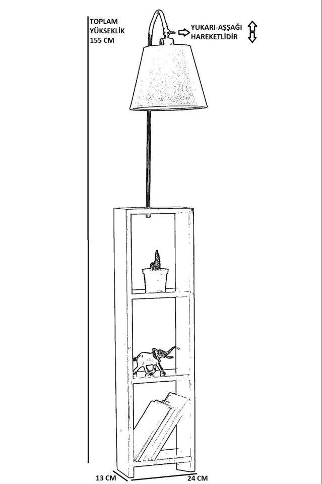 STELO SİYAH PRAMİT HASIR GRİ LAMBADER