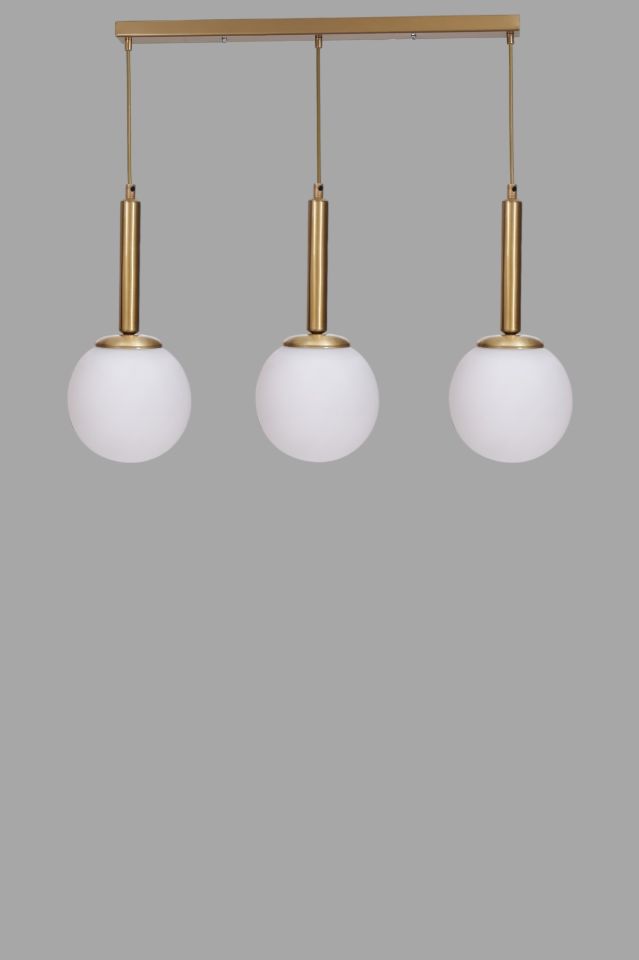 SEZGİ 3 LÜ SIRALI ESKİTME BEYAZ CAMLI SARKIT