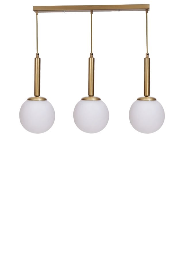 SEZGİ 3 LÜ SIRALI ESKİTME BEYAZ CAMLI SARKIT