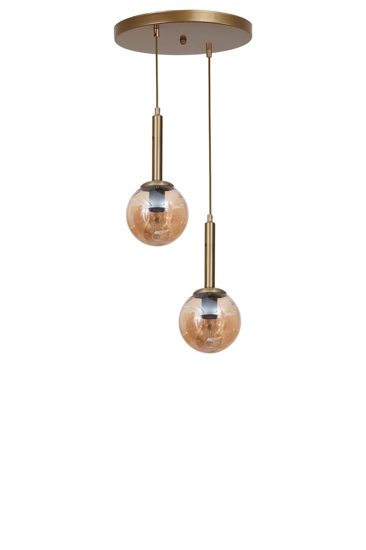 SEZGİ 2 Lİ TEPSİLİ ESKİTME BAL CAMLI SARKIT