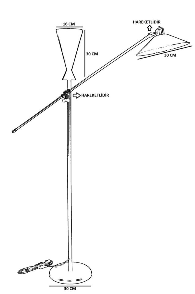 TORONTO SİYAH LAMBADER METAL BAŞLIKLI