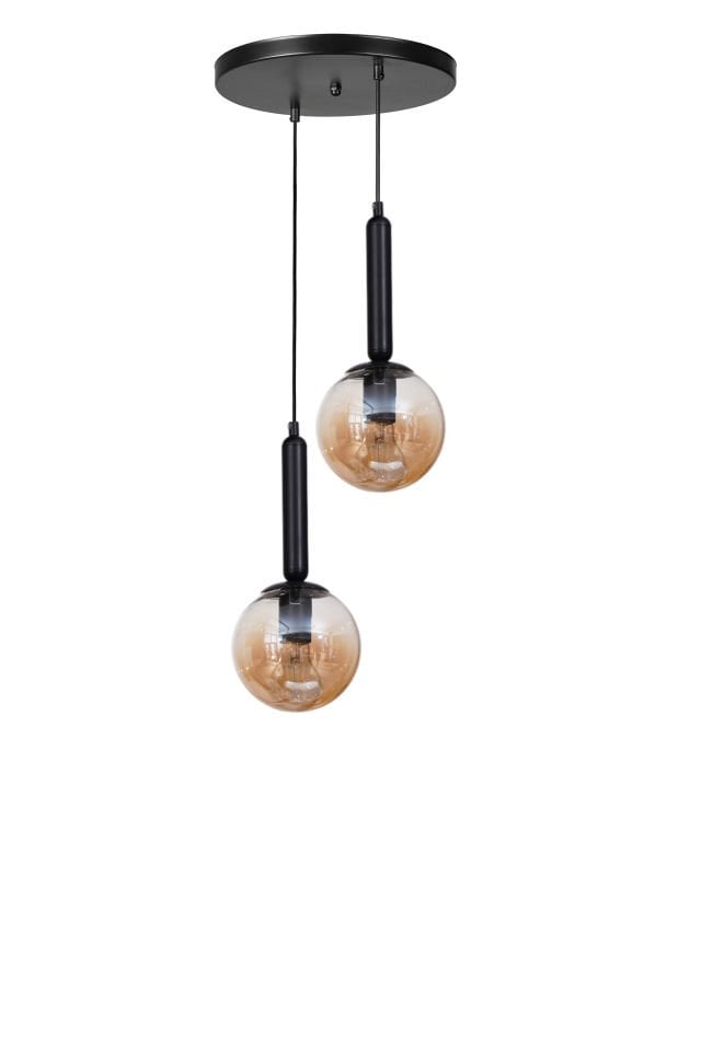 SEZGİ 2 Lİ TEPSİLİ SİYAH BAL CAMLI SARKIT