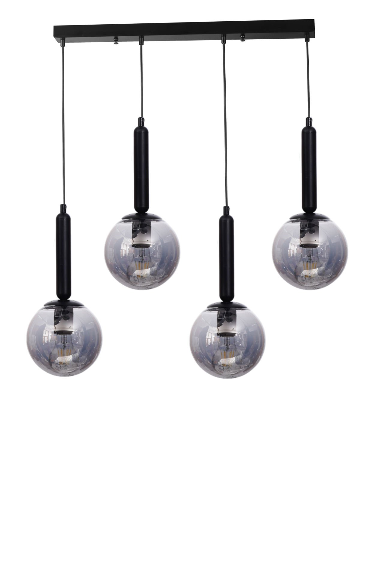 SEZGİ 4 LÜ SIRALI SİYAH FÜME CAMLI SARKIT