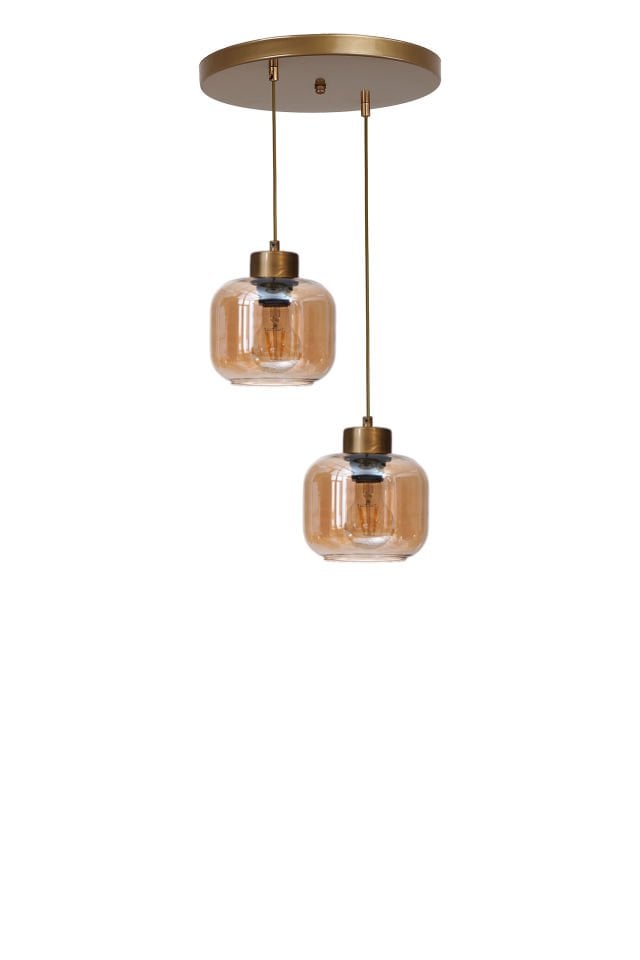 PARLA 2 Lİ TEPSİLİ ESKİTME BAL CAMLI SARKIT