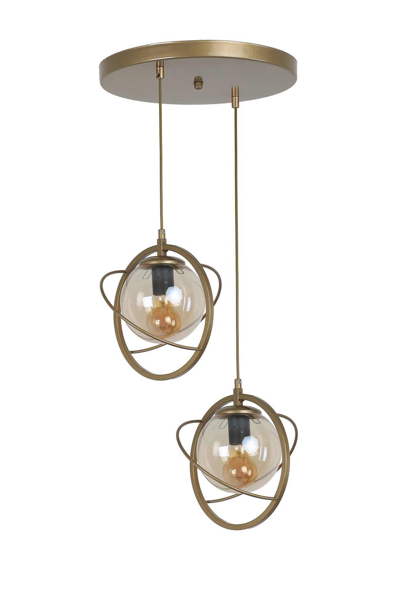 NEPAL 2 Lİ TEPSİLİ ESKİTME BAL CAMLI SARKIT