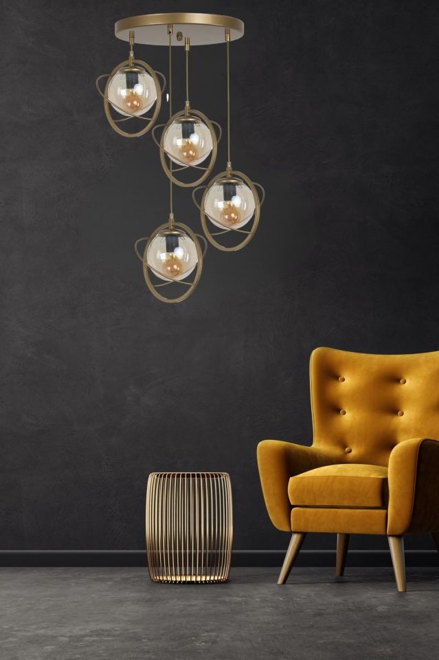 NEPAL 4 LÜ TEPSİLİ ESKİTME BAL CAMLI SARKIT