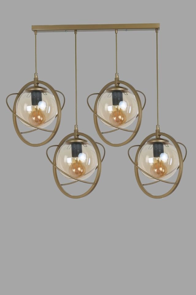 NEPAL 4 LÜ SIRALI ESKİTME BAL CAMLI SARKIT