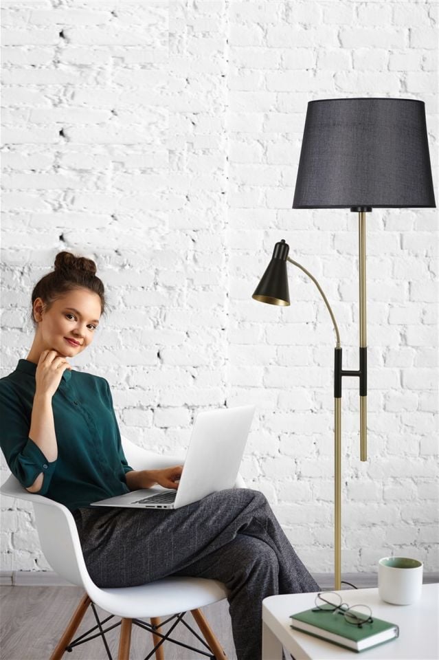 FORZA ESKİTME LAMBADER PRAMİT HASIR SİYAH ABAJURLU