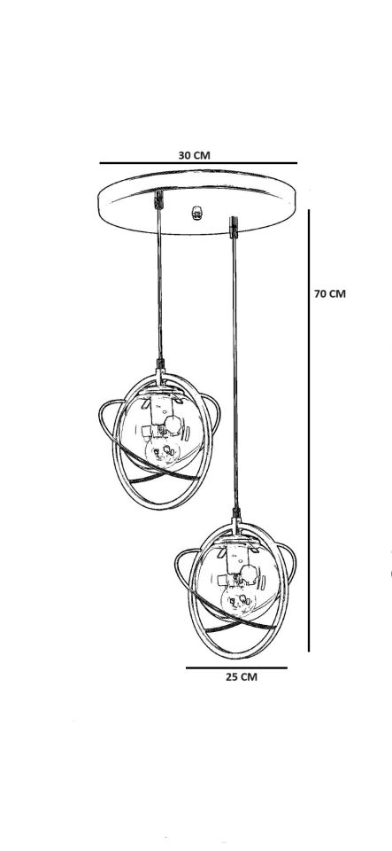NEPAL 2 Lİ TEPSİLİ ESKİTME BEYAZ CAMLI SARKIT
