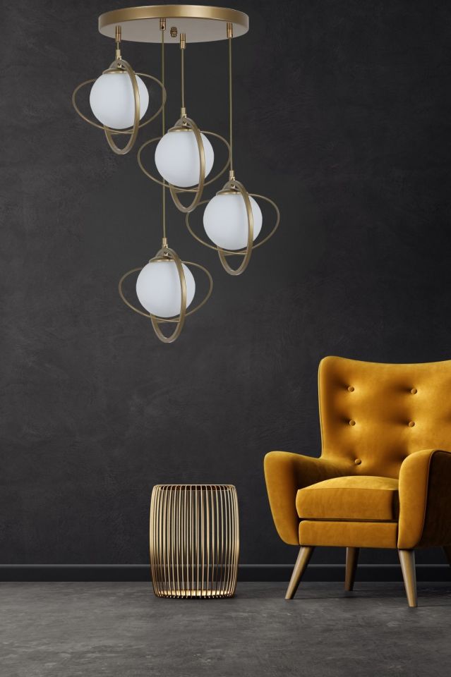 NEPAL 4 LÜ TEPSİLİ ESKİTME BEYAZ CAMLI SARKIT