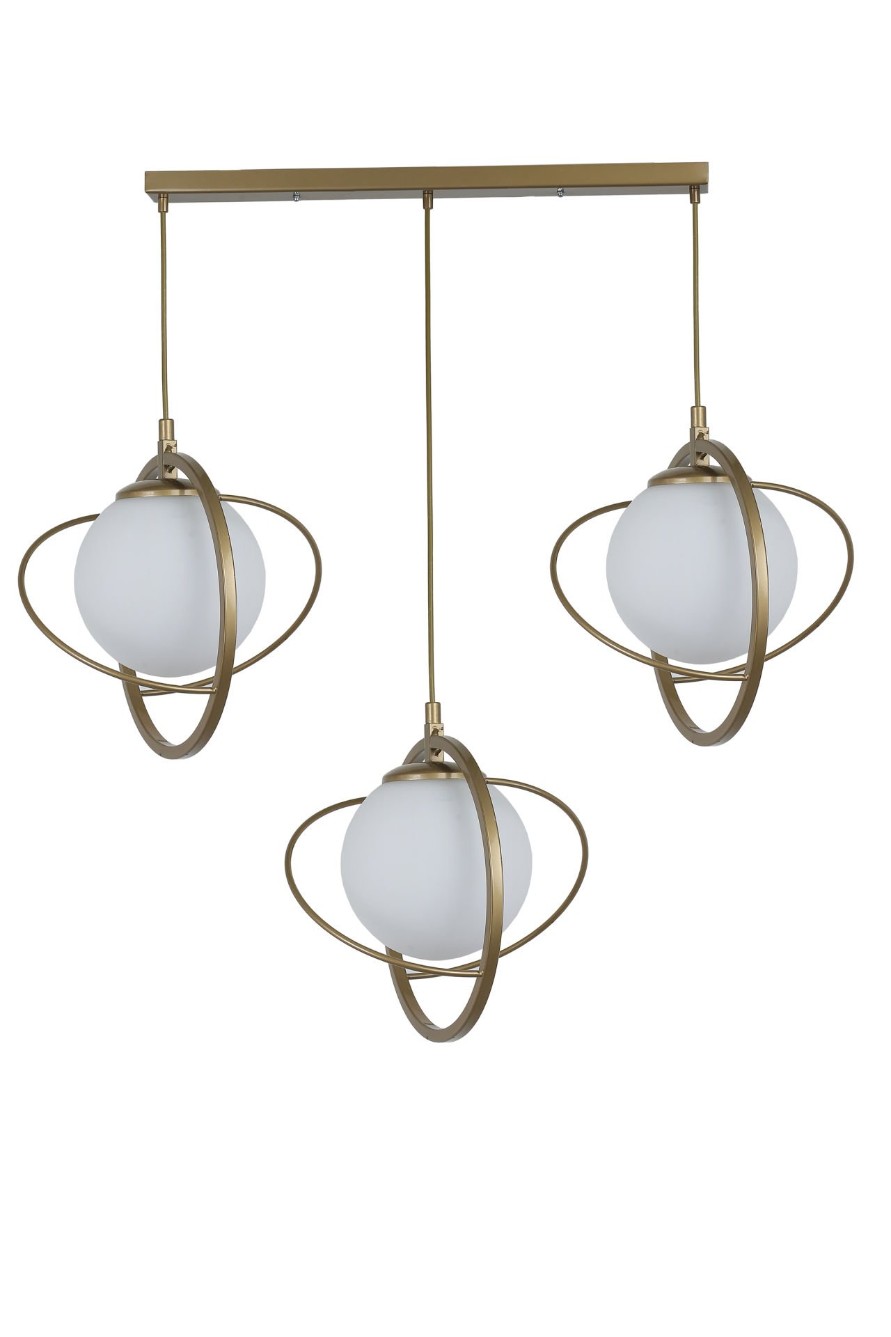 NEPAL 3 LÜ SIRALI ESKİTME BEYAZ CAMLI SARKIT