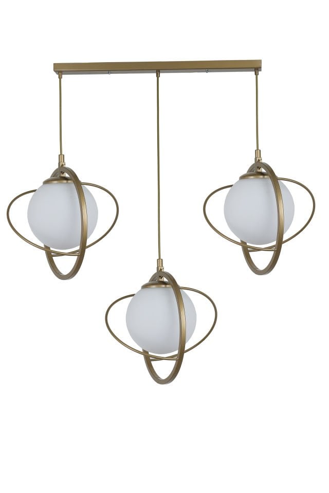 NEPAL 3 LÜ SIRALI ESKİTME BEYAZ CAMLI SARKIT