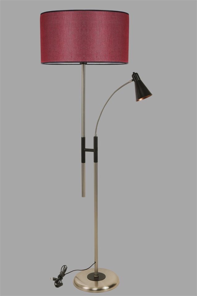 FORZA MAT KROM LAMBADER SİLİNDİR HASIR BORDO ABAJURLU