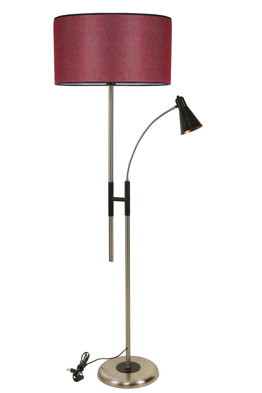 FORZA MAT KROM LAMBADER SİLİNDİR HASIR BORDO ABAJURLU