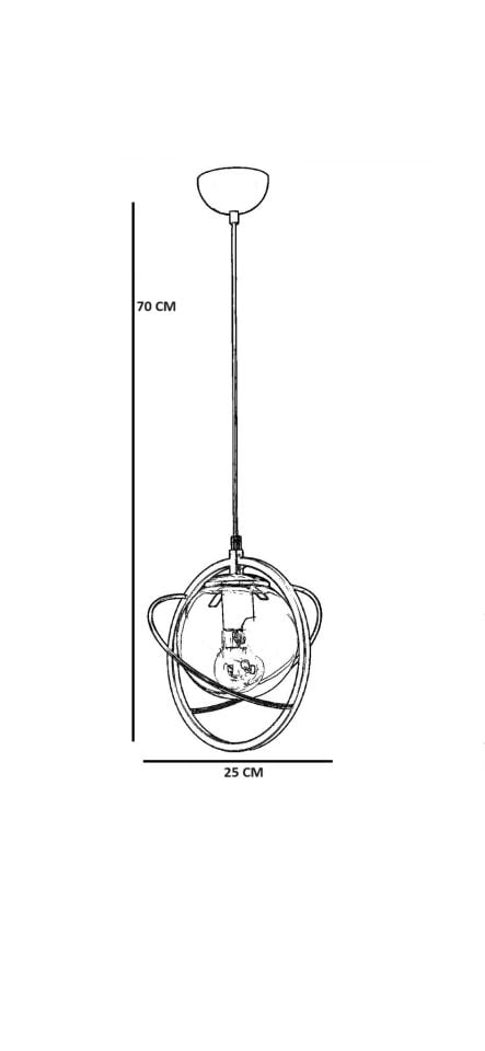 NEPAL TEKLİ SİYAH BEYAZ CAMLI SARKIT