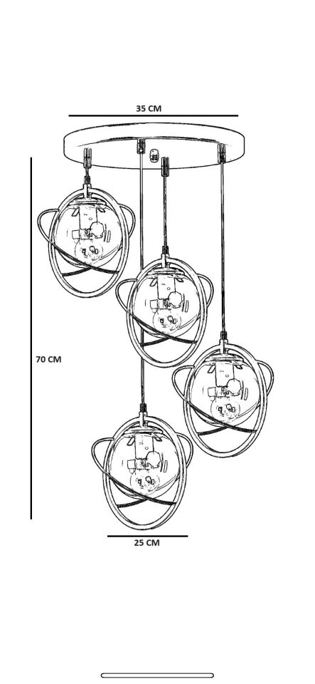 NEPAL 4 LÜ TEPSİLİ SİYAH BEYAZ CAMLI SARKIT