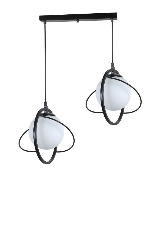 NEPAL 2 Lİ SIRALI SİYAH BEYAZ CAMLI SARKIT