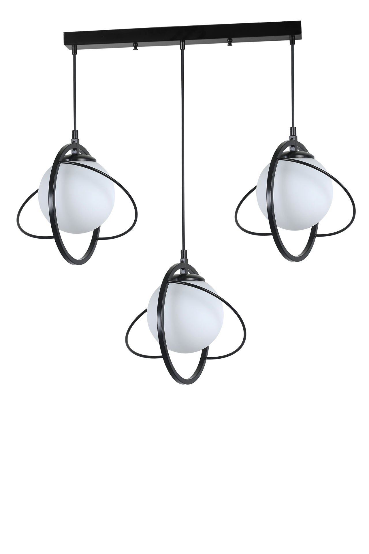 NEPAL 3 LÜ SIRALI SİYAH BEYAZ CAMLI SARKIT