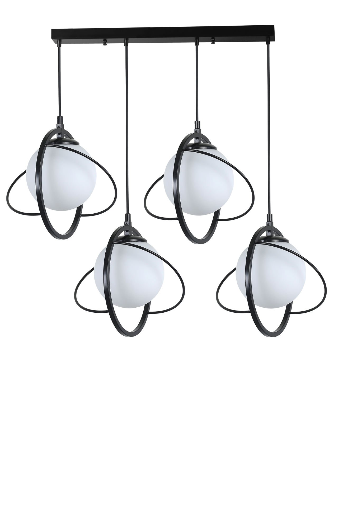 NEPAL 4 LÜ SIRALI SİYAH BEYAZ CAMLI SARKIT