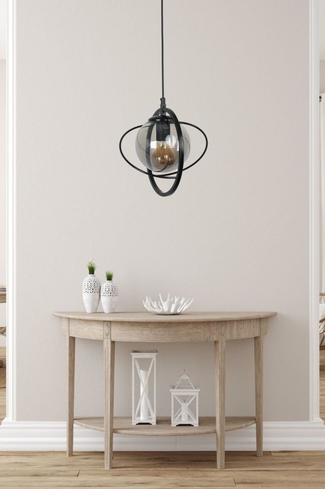 NEPAL TEKLİ SİYAH FÜME CAMLI SARKIT