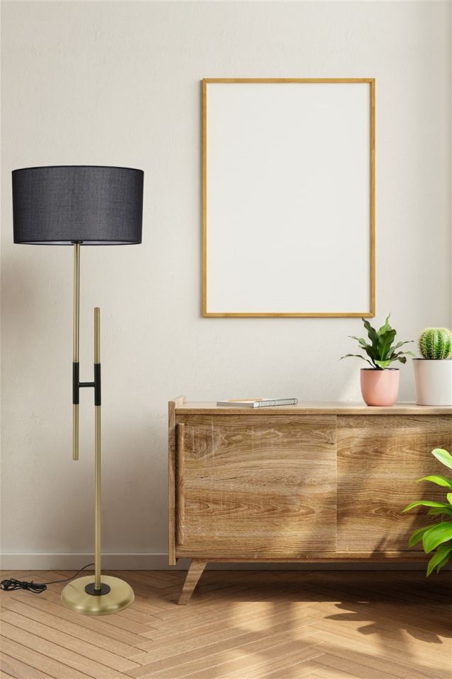 FELİX ESKİTME LAMBADER SİLİNDİR HASIR SİYAH ABAJURLU