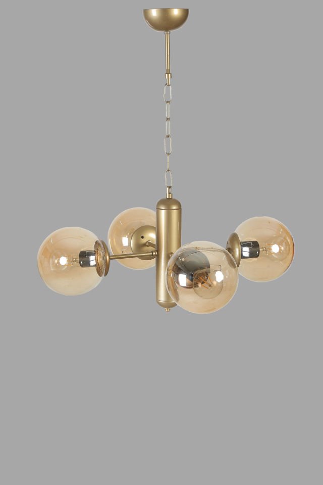 BANKOK 4 LÜ ESKİTME BAL CAMLI AVİZE