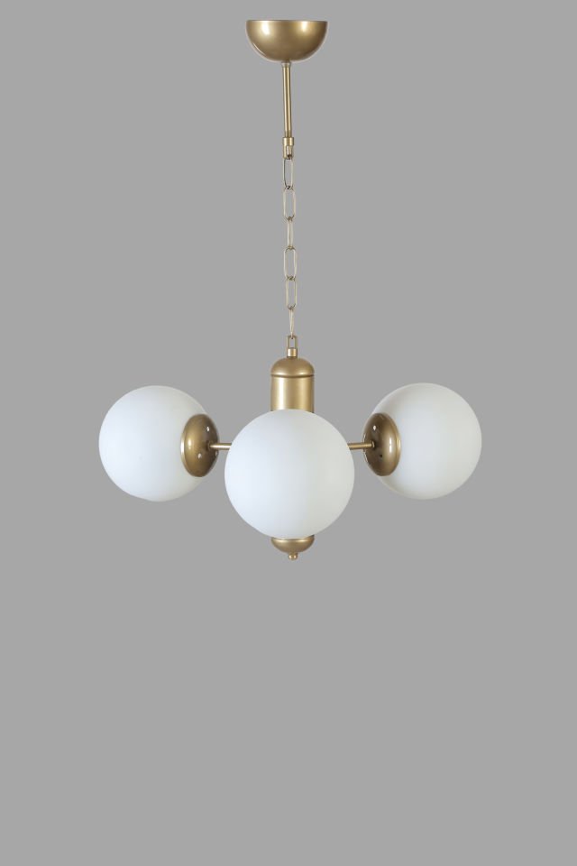 BANKOK 3 LÜ ESKİTME BEYAZ CAMLI AVİZE