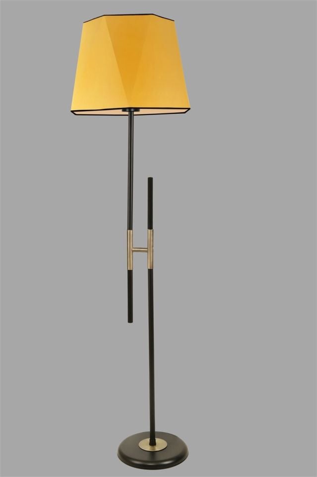 FELİX SİYAH LAMBADER ALTIGEN HARDAL ABAJURLU