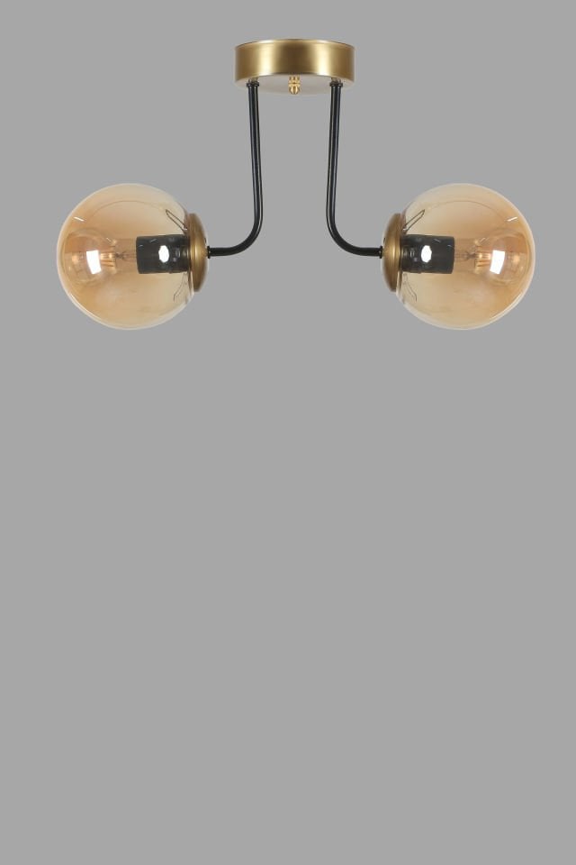 PABLO 2 Lİ ESKİTME BAL CAMLI AVİZE