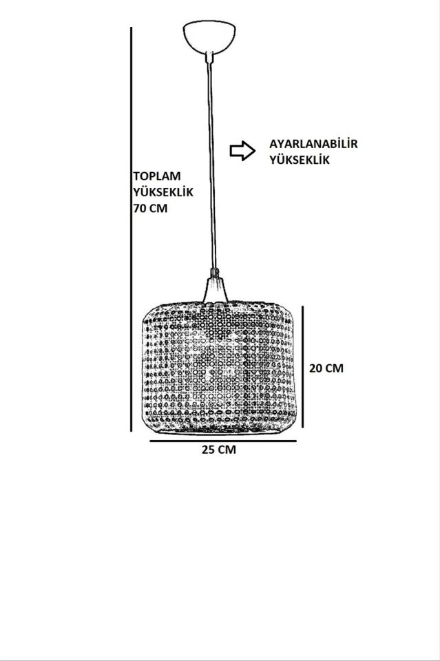 ARTHUR KÜÇÜK TEKLİ RATTAN SARKIT