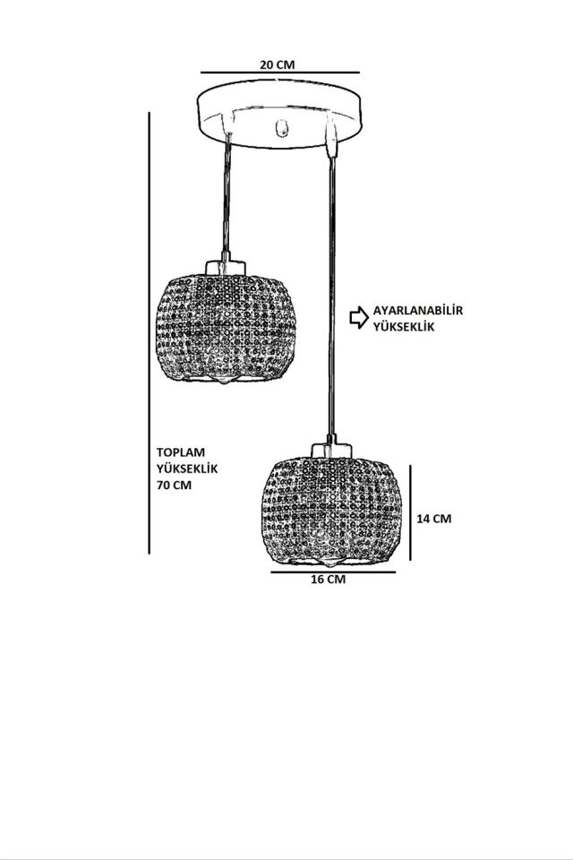 TIGER 2 Lİ TEPSİLİ RATTAN SARKIT