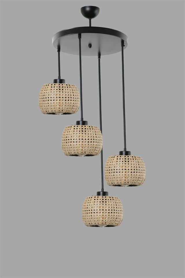 TIGER 4 LÜ TEPSİLİ RATTAN SARKIT