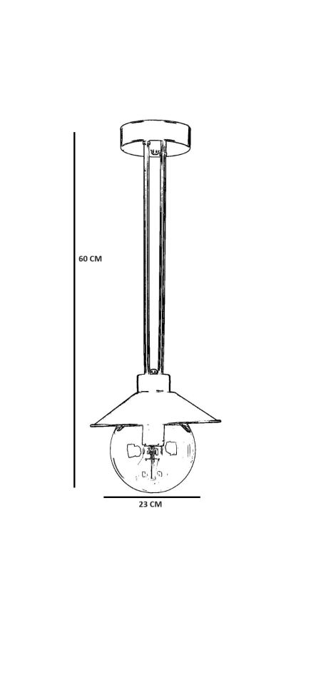 JOLİE SİYAH FÜME CAMLI SARKIT