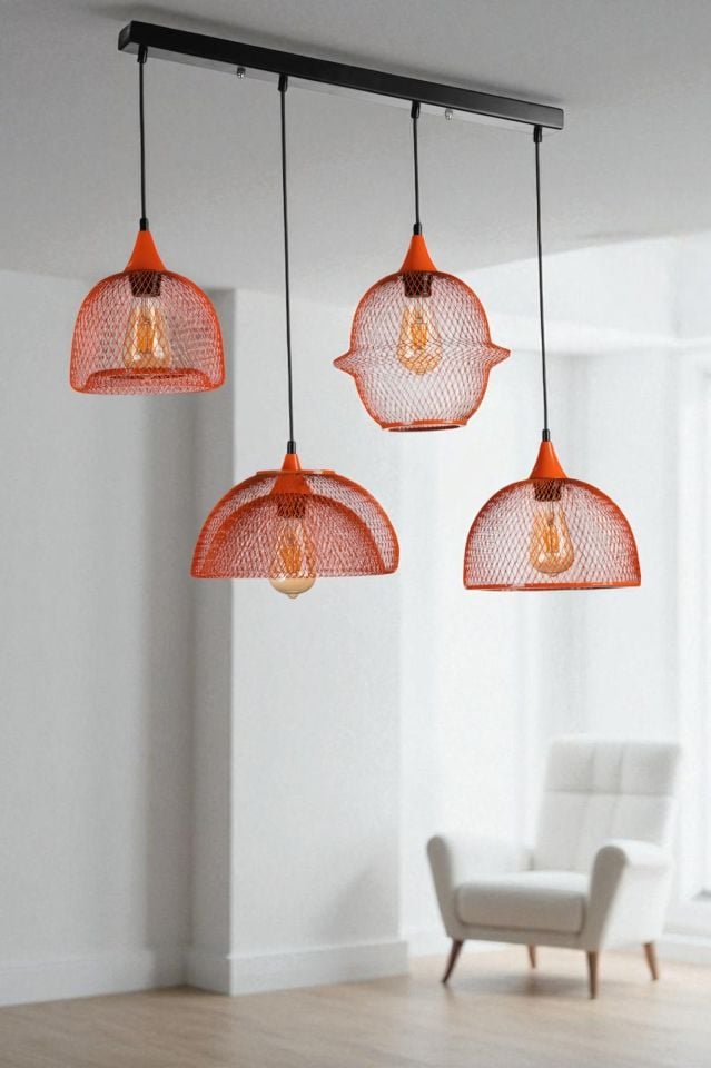 KARMAŞIK 4 LÜ SIRALI TURUNCU SARKIT