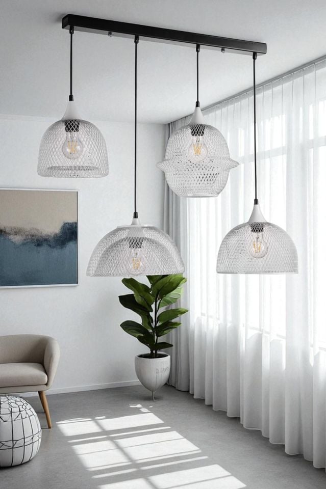 KARMAŞIK 4 LÜ SIRALI BEYAZ SARKIT